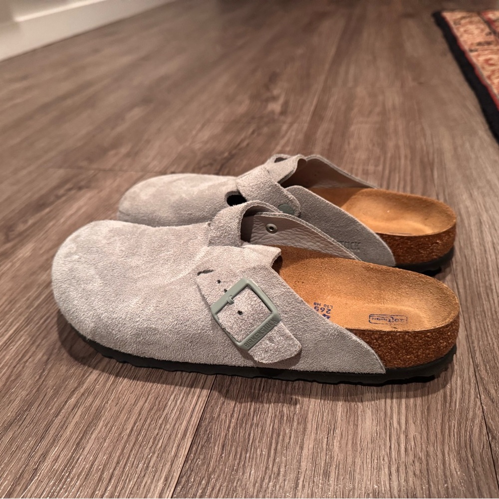 Birkenstock Boston Soft Footbed Clogs - Sage